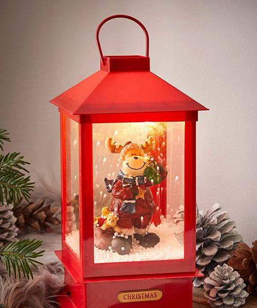 lanterna con renna decorazione di natale we-shop